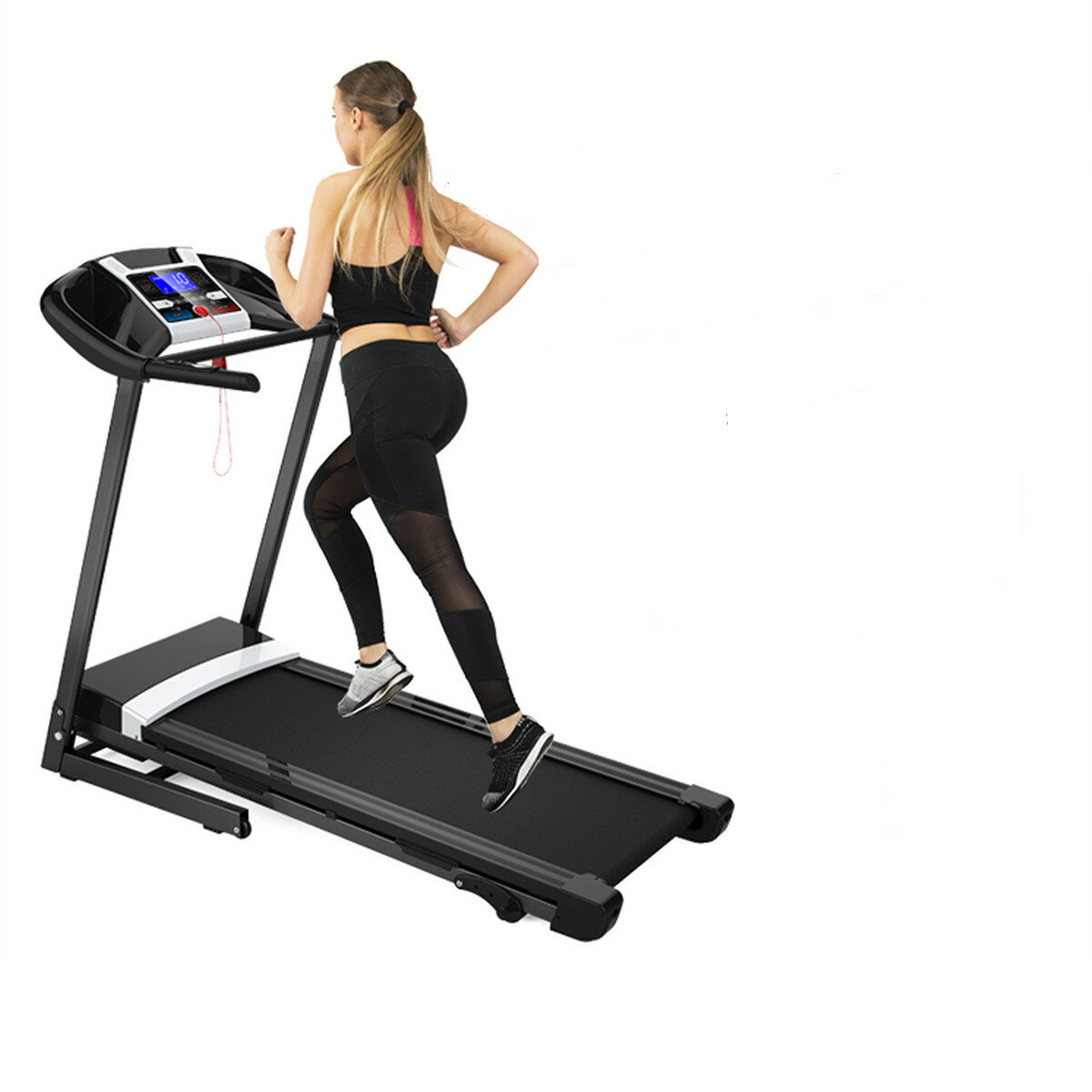 [USA Direct] Bominfit JK8801F Folding Treadmill 3.5HP Power Motor 12km/h Max Speed 120kg Weight Capacity bluetooth Music LED Dis