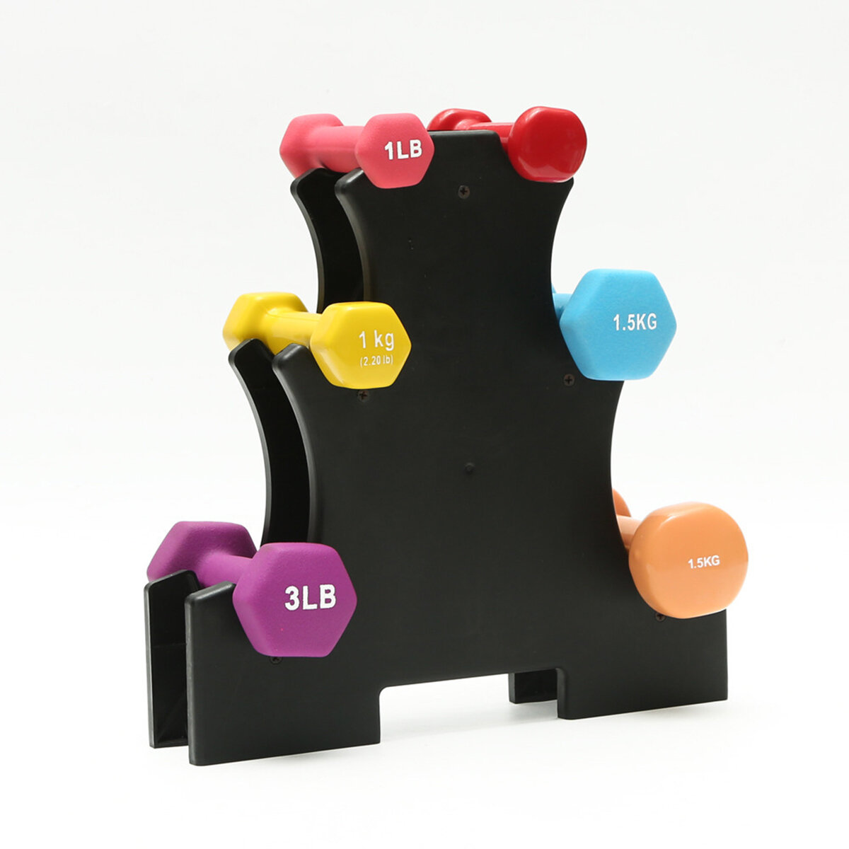 F08872 Plastic Dumbbell Rack Compact Dumbbell Holder Tree Stand Support Bracket C