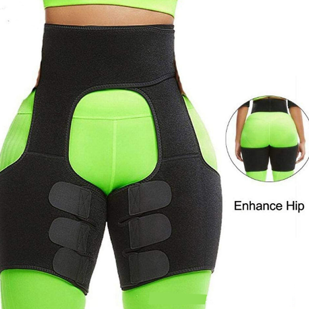 3 In 1 Women Thigh Body Shaper Slimming Body Belt Hip Enhancer Sport Shape-wear Exercise