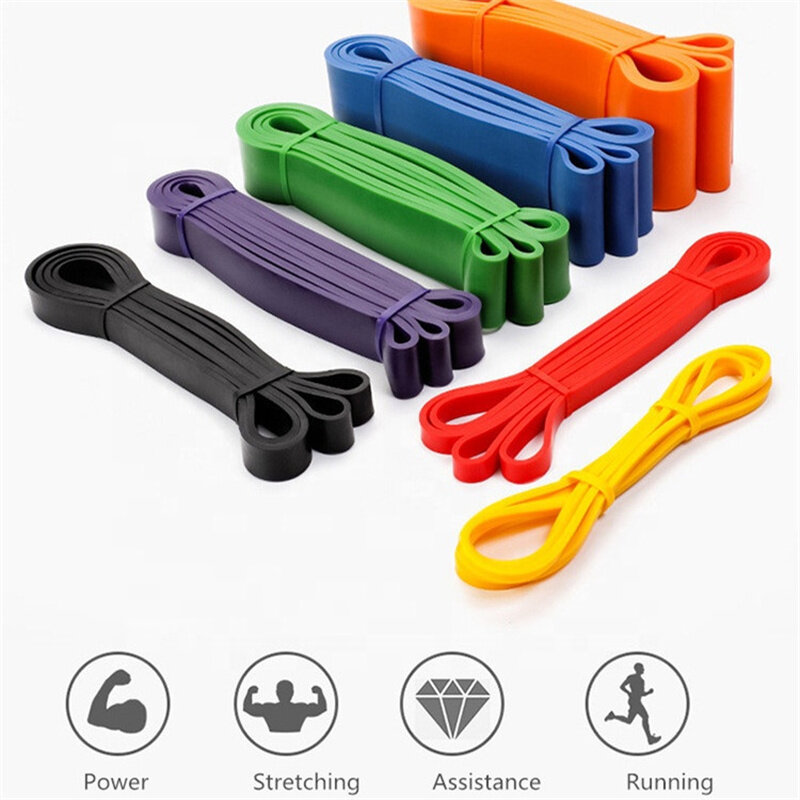 2080 x 4.5mm Yoga Tension Straps Exercise Gym Sports Elastic Bands Fitness Resistance Bands