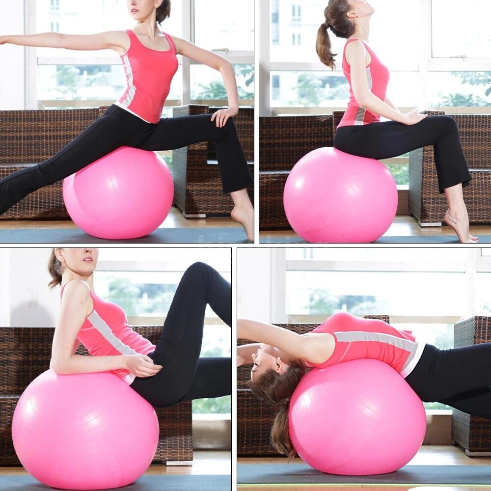 330lb Max Load 2mm Thickened PVC Yoga Ball With Air Pump Home Gym Workouts Pilates Training Ball Fitness Equipment