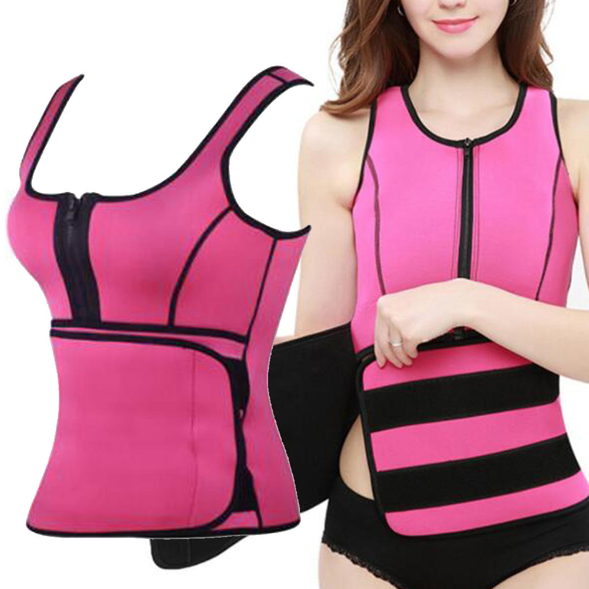 Neoprene Sauna Sports Corset Far Burning Self-heating Sweating Vest Adsjustable Bodywear Vest Tracksuit