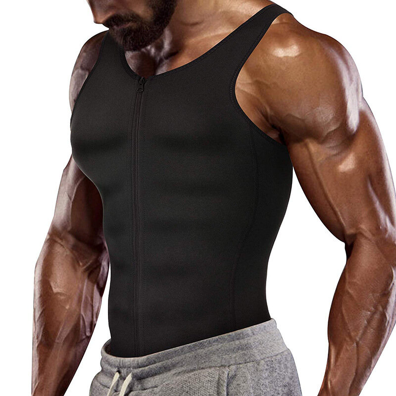 TENGOO Men Body Shaper Belt Compression Shirt Vest Corset Loss Undershirts Waist Fitness Training Clothes