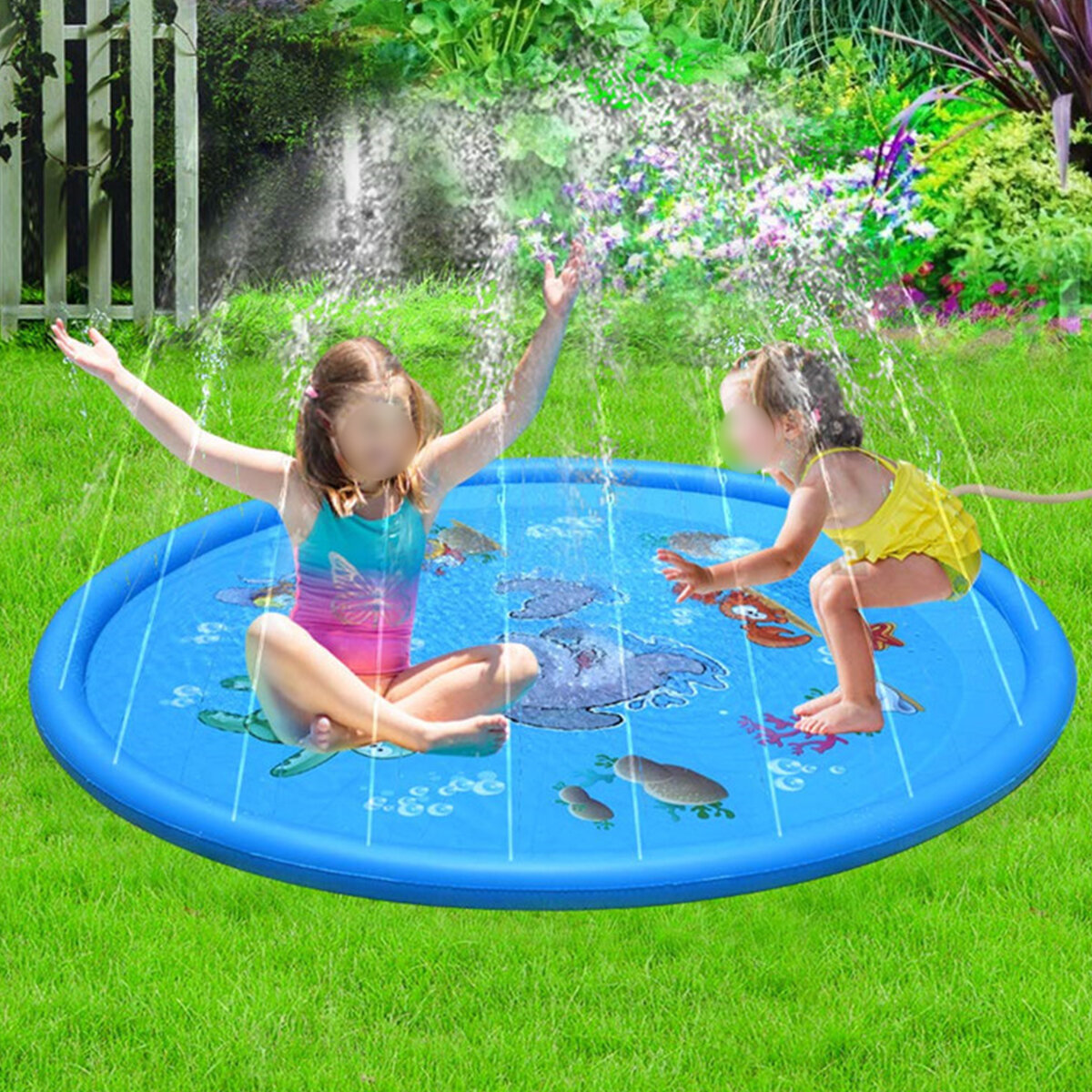 SINGES Upgraded 5-6ft Sprinkle Pad Inflatable Play Mat For Kids Toddlers Garden Patio Outdoor