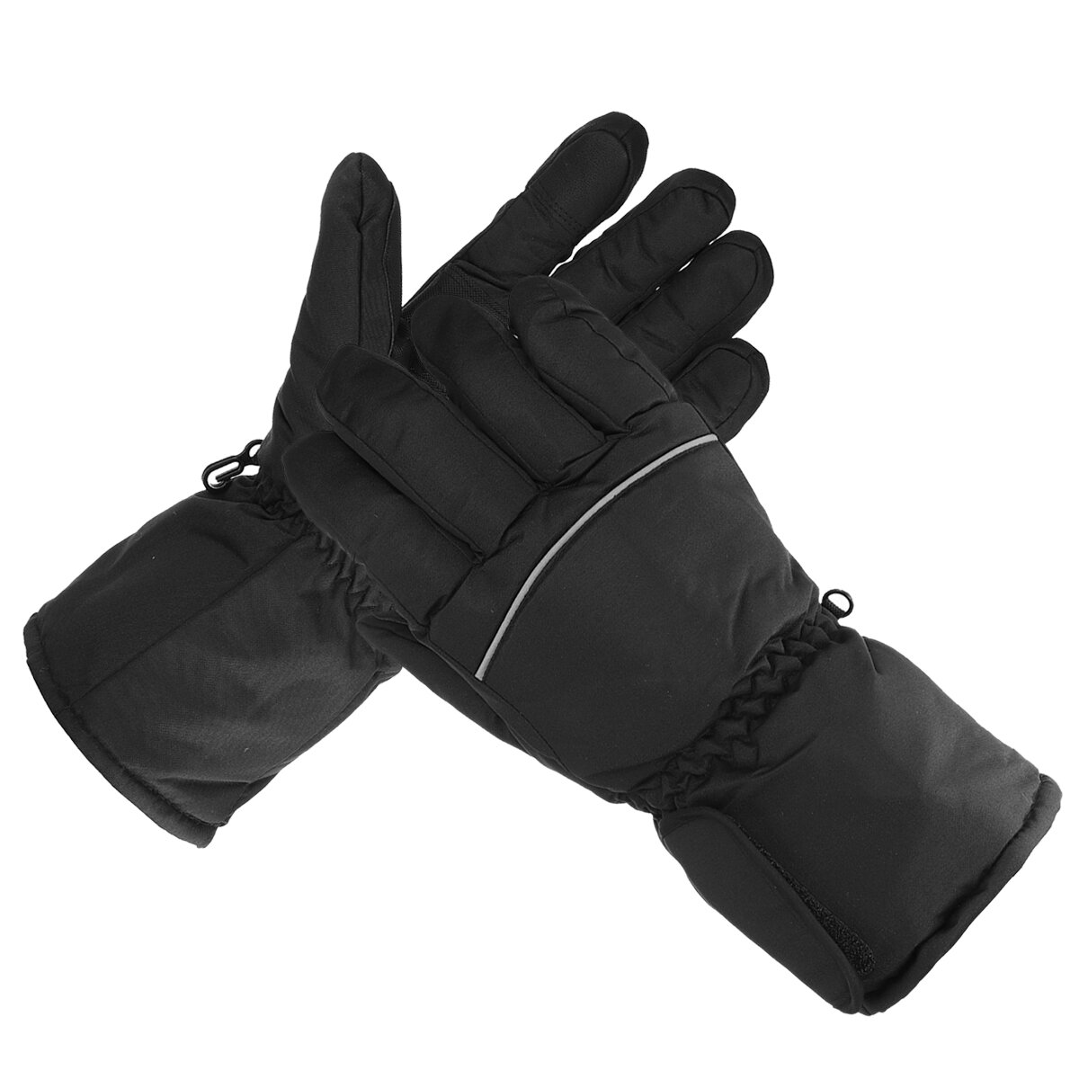 1 Pair Electric Heated Gloves Touchscreen Warm Battery Gloves Full Finger Waterproof Heating Thermal Gloves Ski Bike Mobile Phon