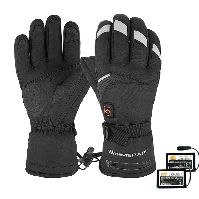 WARMSPACE 3-Modes Electric Heated Gloves Full Fingers Heating Winter Gloves Men Women Waterproof Tactical Mittens