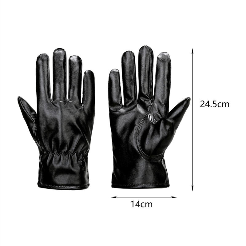 Winter Gloves Men PU Leather Driving Gloves Stretchable Breathable Multipurpose Delicate Sewing Craft Comfortable Windproof Glov