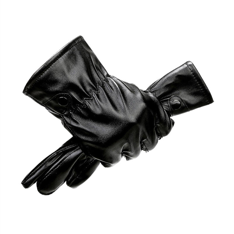 Winter Gloves Men PU Leather Driving Gloves Stretchable Breathable Multipurpose Delicate Sewing Craft Comfortable Windproof Glov