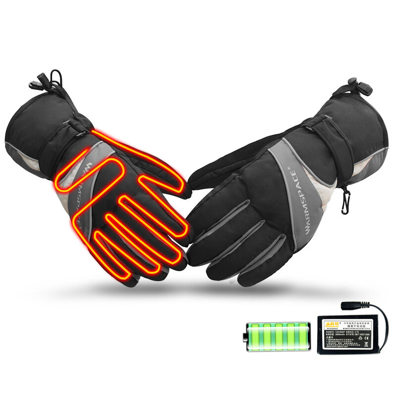 Outdoor Thermal Electric Warm Waterproof Heated Gloves with Battery Powered For Motorcycle Hunting Skiing Gloves Winter Hand War