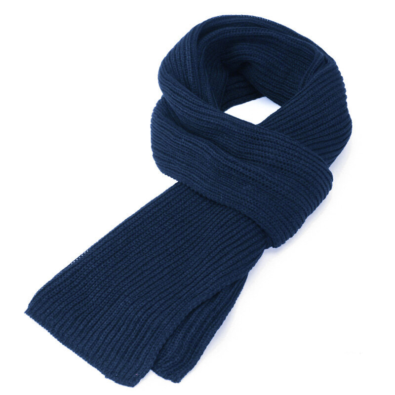 Men's Knitted Scarf Winter Muffler Warm Face Protection Earflaps Shawl Chenille Hand Knitting Leisure Scarves