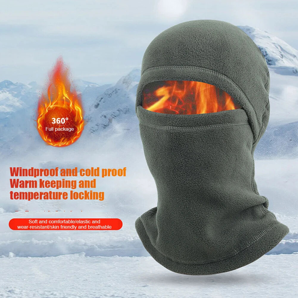 Face Cover Cycling Tactical Mask Full Face Mask Ski Mask Windproof Thermal Fleece Balaclava Hat Ski Snowboard Hat Cap