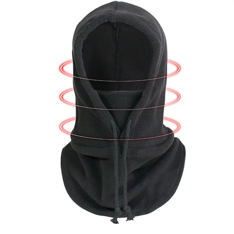 Winter Warm Men's Fleece Hat Outdoor Riding Mask Ski Sports Thickened Scarf Headgear