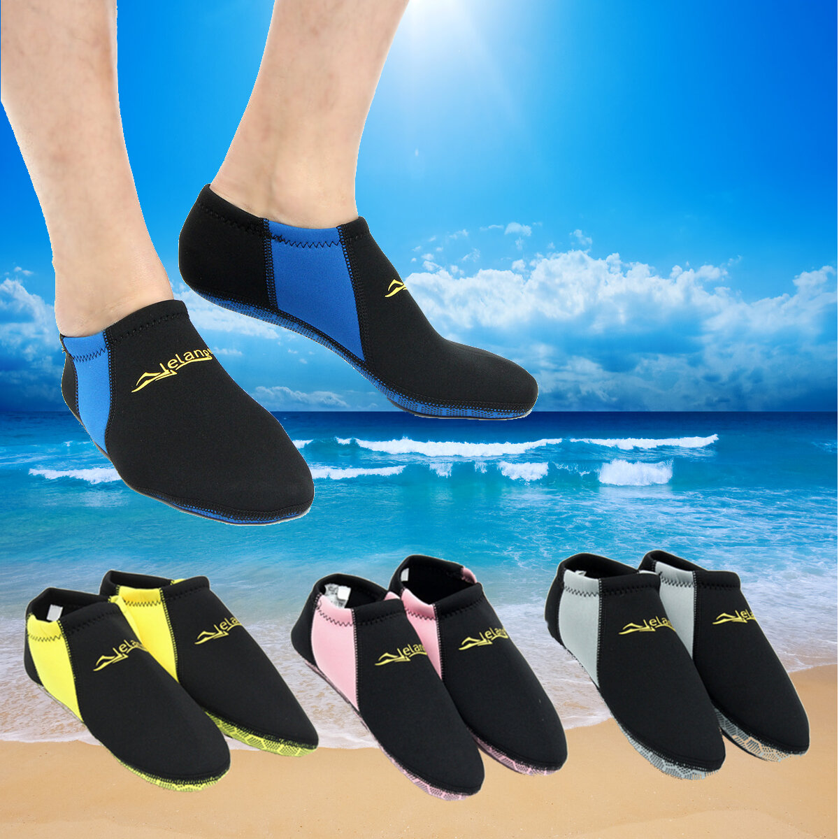 Outdoor Swimming Snorkel Socks Soft Beach Shoes Water Sport Scuba Surf Diving COD