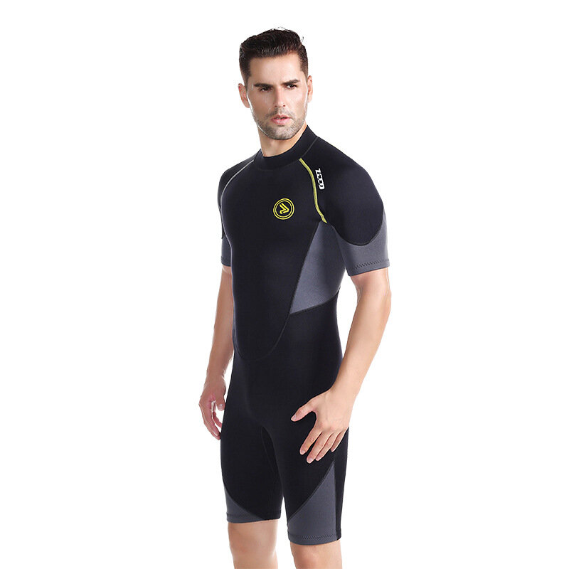 ZCCO Adult Wetsuit 1.5mm Neoprene Comfortable Split Top Shortie Snorkeling Suit Cold-proof Warm Plus Size Surfing Set