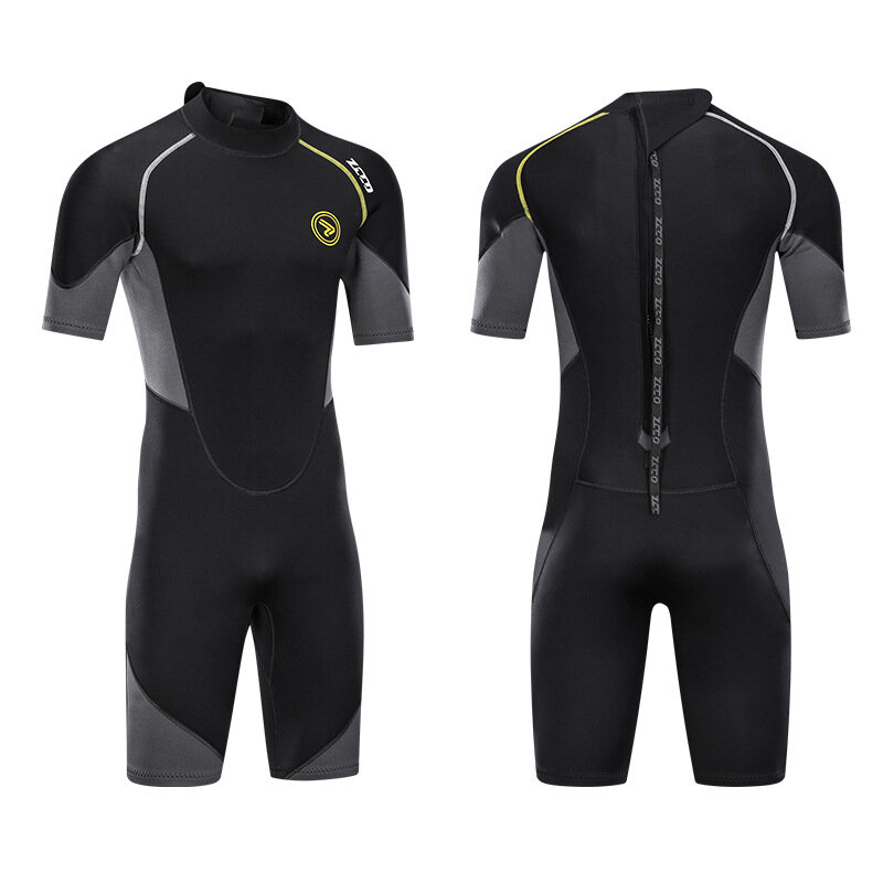 ZCCO Adult Wetsuit 1.5mm Neoprene Comfortable Split Top Shortie Snorkeling Suit Cold-proof Warm Plus Size Surfing Set