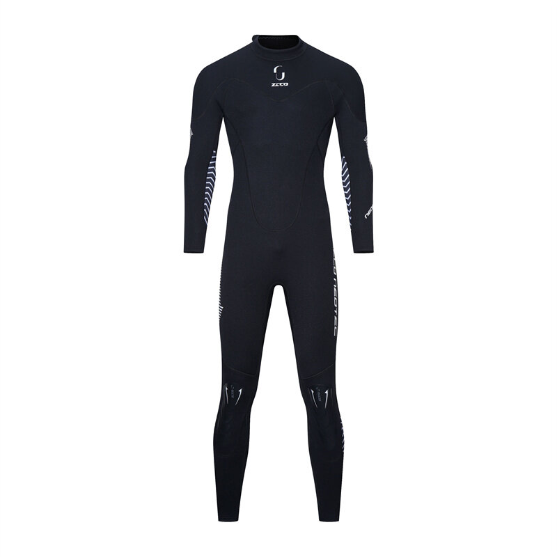 ZCCO 3mm Full Body Neoprene Diving Wet Suit Back Zip Wetsuits Long Sleeves Thermal Swimsuit for Surfing Swimming Snorkeling Kaya