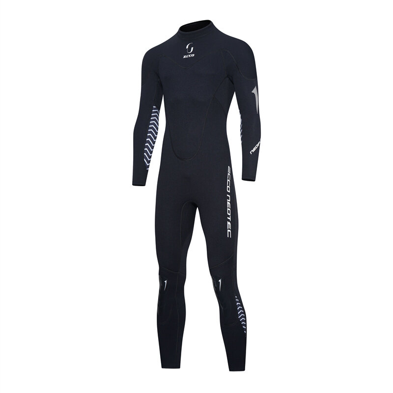 ZCCO 3mm Full Body Neoprene Diving Wet Suit Back Zip Wetsuits Long Sleeves Thermal Swimsuit for Surfing Swimming Snorkeling Kaya