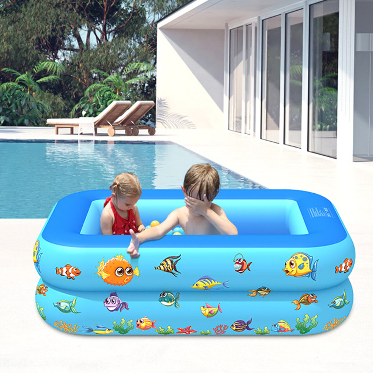 Inflatable Swimming Pool Garden Outdoor PVC Paddling Pools Kid Game Pool COD