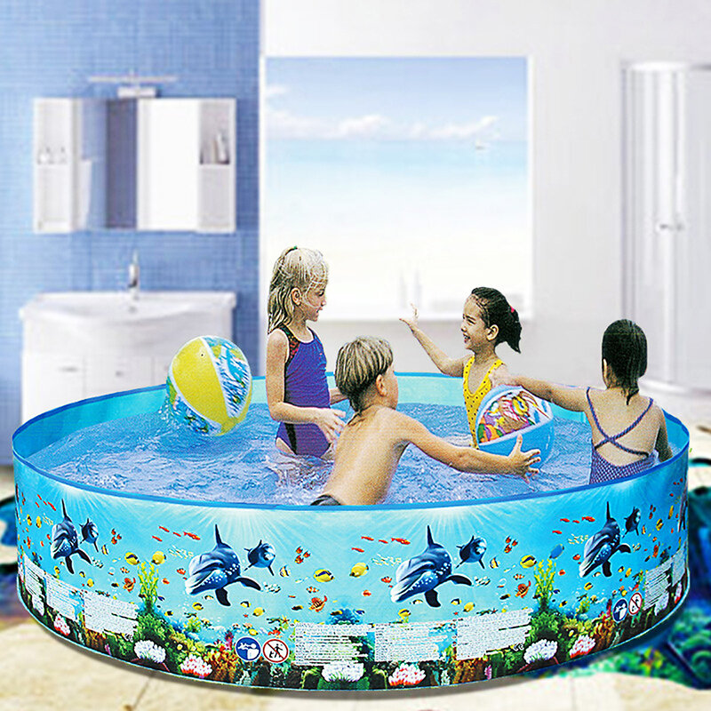 8ft Household Swimming Pool No Inflation Pool Family Swimming Pool Garden Outdoor Summer Kids Paddling Pools