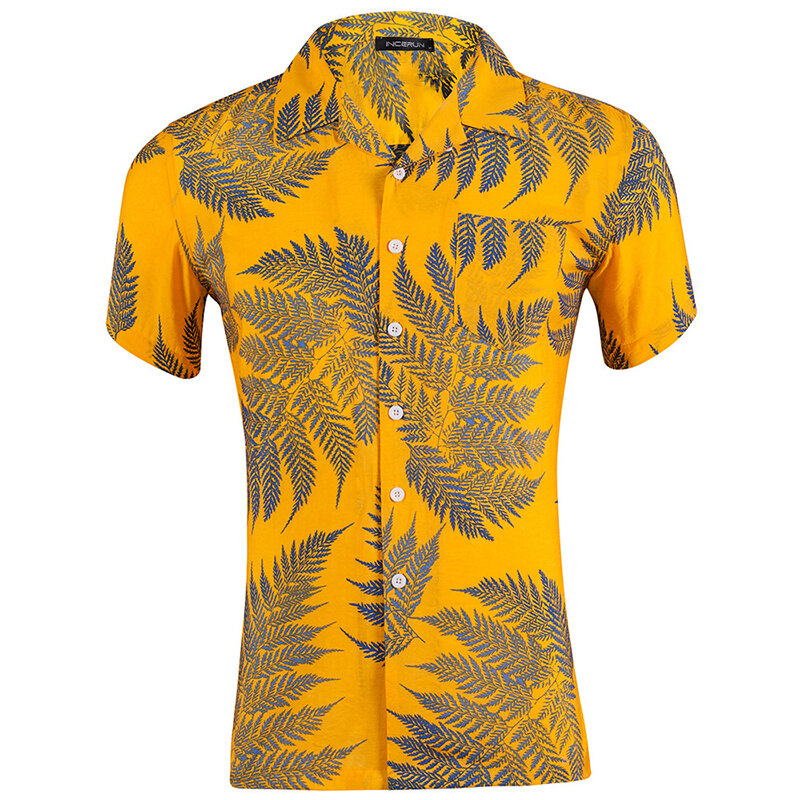 Mens Beach Shirts Hawaiian Holiday Short Sleeve Breathable Baggy Fancy Outdoor Camping Hiking Beach