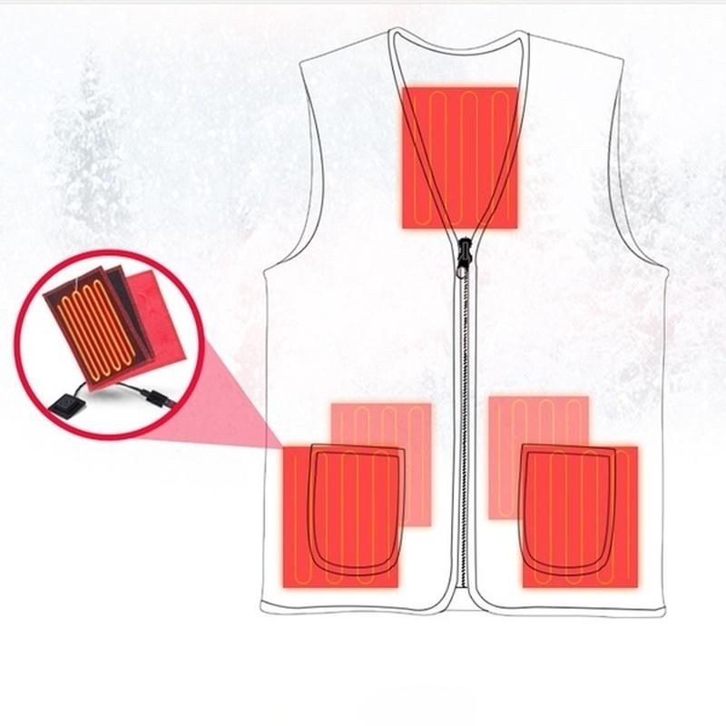 Men Women Elderly People USB Charging Smart Heating Vest Indoor Outdoor Winter Warmth Cold-proof Vest