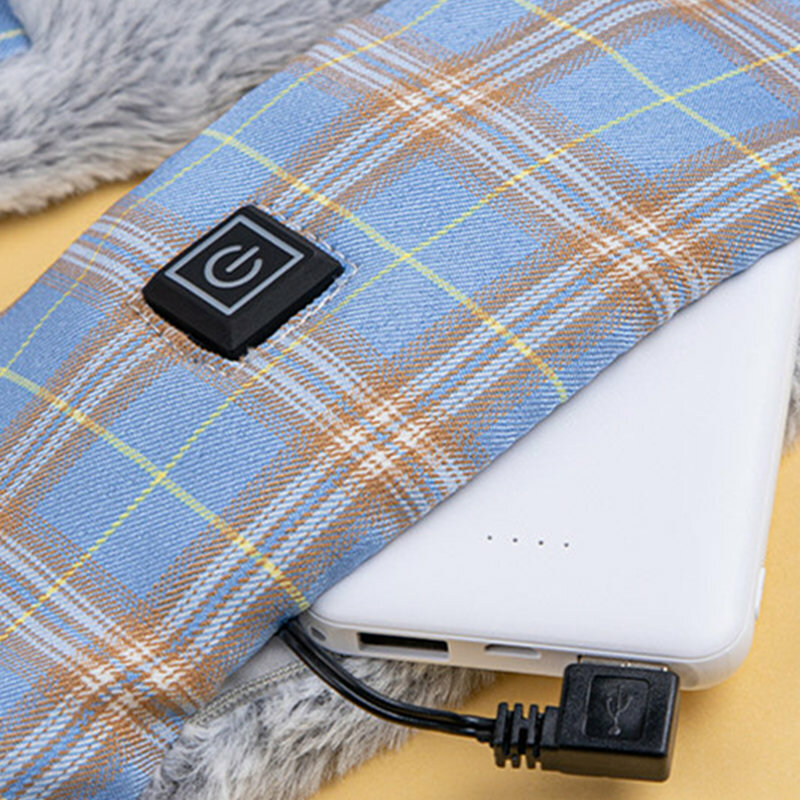 Heating Scarf USB Plugging In Electric Heated Scarf With Three-gear Temperature Control Soft USB Heating Neck Wrap For Winter C