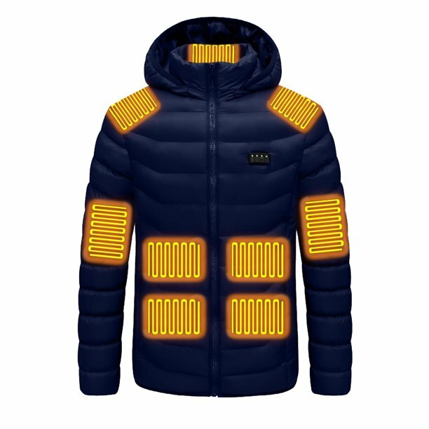 19 Areas Heated Jacket for Men Women Winter Warm USB Heating Jacket 4 Switches 3 Gear Temperature Control Outdoor Sportwear Coat