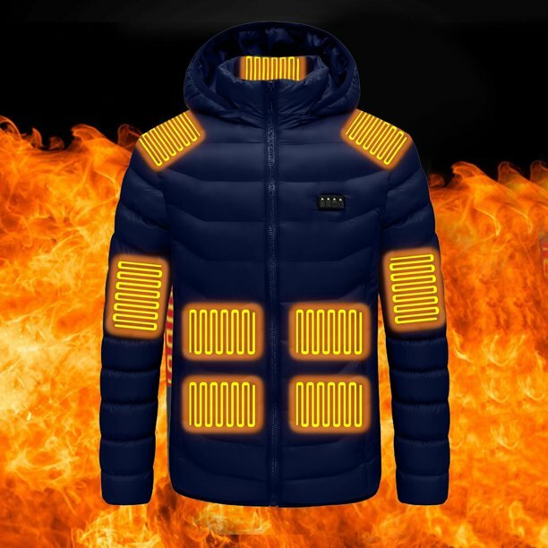 19 Areas Heated Jacket for Men Women Winter Warm USB Heating Jacket 4 Switches 3 Gear Temperature Control Outdoor Sportwear Coat