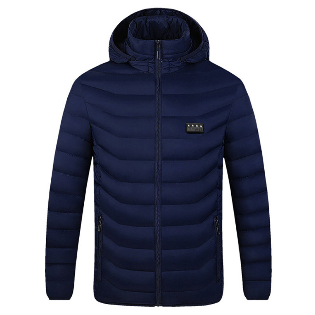 19 Areas Heated Jacket for Men Women Winter Warm USB Heating Jacket 4 Switches 3 Gear Temperature Control Outdoor Sportwear Coat