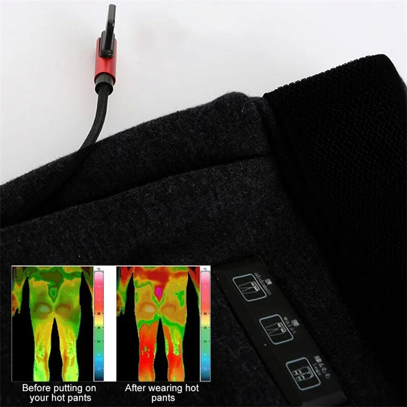 TENGOO HP-08 Heated Pants 8 Heating Zone 3 Temperature Adjustment Levels Velvet Thickening Winter Warm Electric Heating Trouser