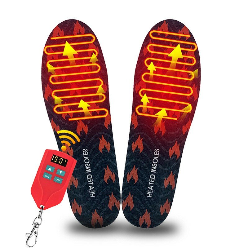 Winna Heated Boot Insoles Adjustable Temperature USB Rechargeable Winter Insole Foot Warmers with Wireless Remote for Outdoor