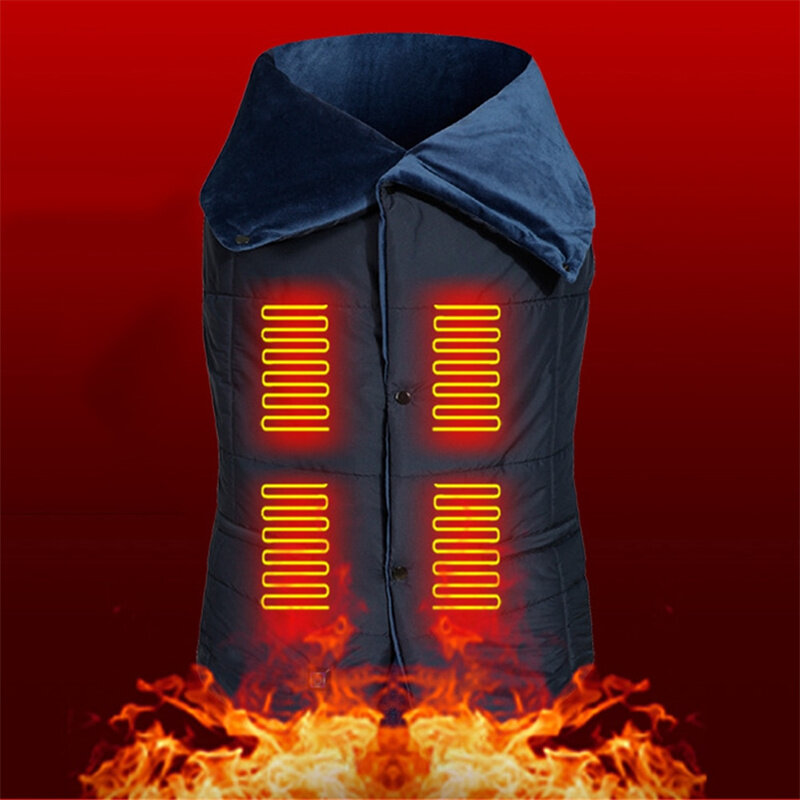 2023 Heated Throw Blanket 7 Heating Zones Trible Gears Temperature Level Control Washable Smart Warm Blanket for Winter Car Camp