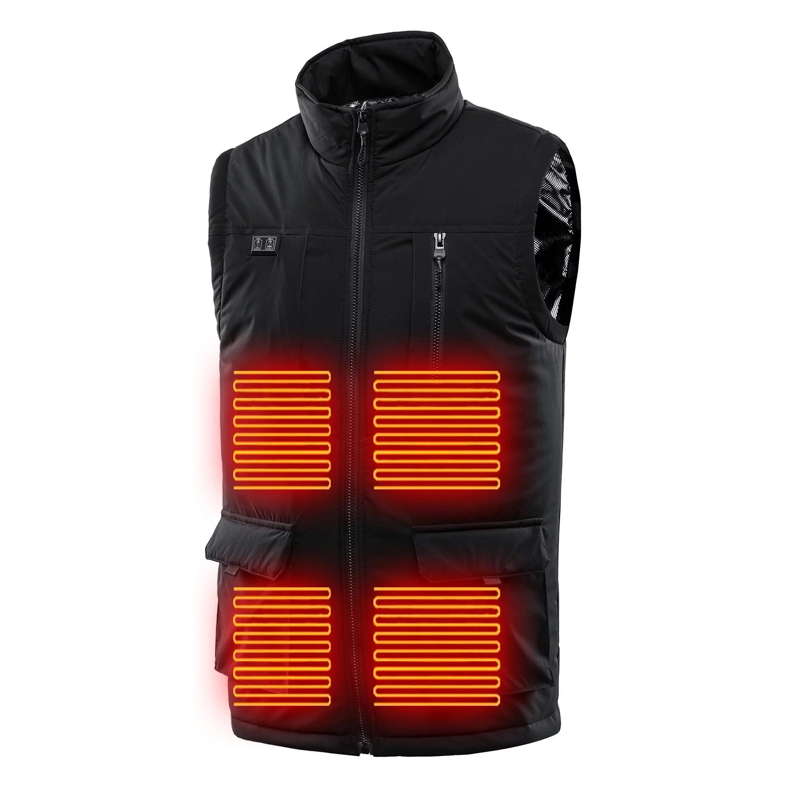 TENGOO HV-11B Unisex 11 Places Heating Vest 3-Gears Heated Jackets USB Electric Thermal Clothing Winter Warm Vest Outdoor Heat C