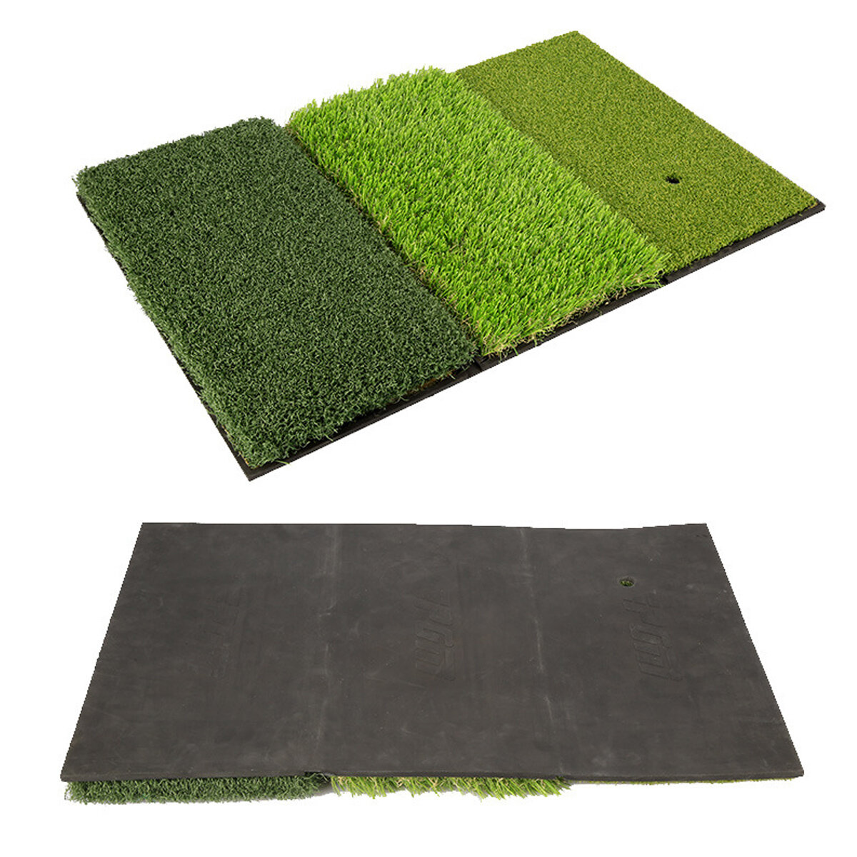 64*41CM 3-in-1 Golf Hitting Mat Multi-Function Tri-Turf Golf Practice Training for Chipping Practice Indoor/Outdoor Golf Trainin