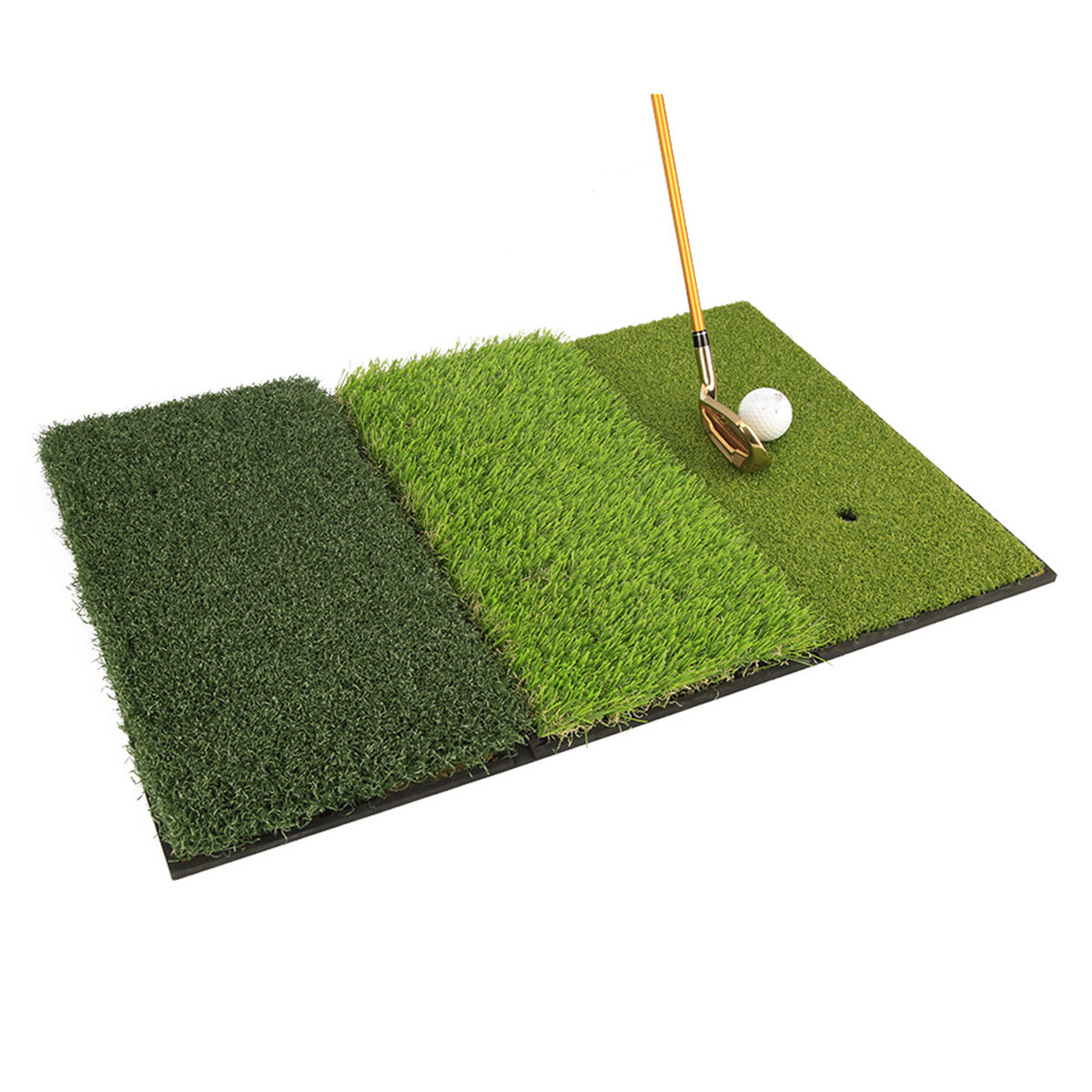 64*41CM 3-in-1 Golf Hitting Mat Multi-Function Tri-Turf Golf Practice Training for Chipping Practice Indoor/Outdoor Golf Trainin