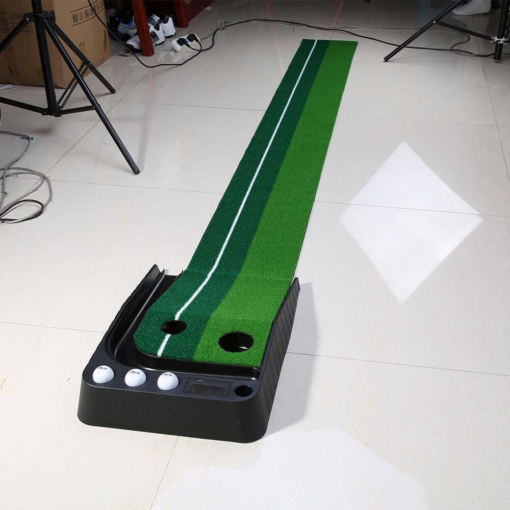 Golf Putting Trainer With Auto Ball Return Function Indoor Outdoor Golf Putting Mat Golf Exercise Equipment