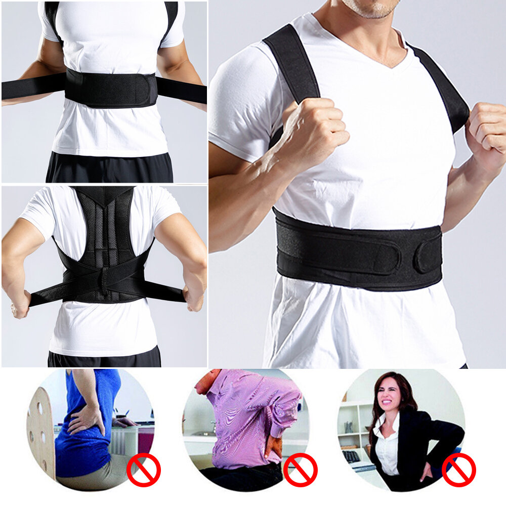 Adjustable Back Support Belt Back Posture Corrector Shoulder Lumbar Spine Support Back Protector