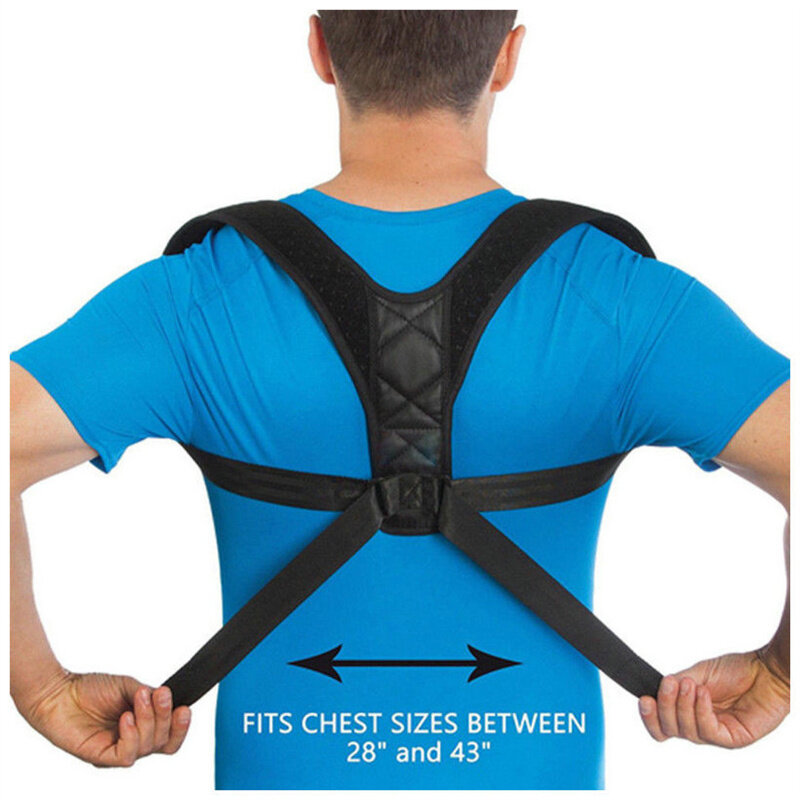 Adjustable Back Support Invisible Shoulder Posture Corrector Unisex Spine Neck Health Correction Belt for Home Office Sport