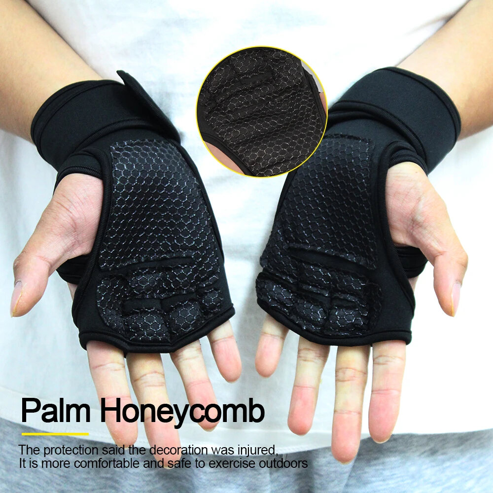 Weightlifting Protective Hand Gloves Full Palm Protection Non-slip For Cycling Pull-ups Dumbbell Bench Fitness