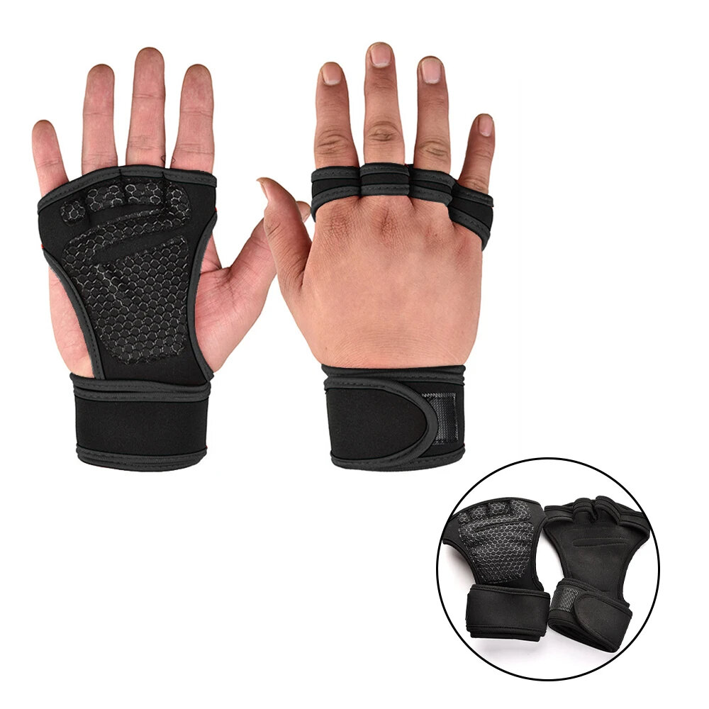 Weightlifting Protective Hand Gloves Full Palm Protection Non-slip For Cycling Pull-ups Dumbbell Bench Fitness