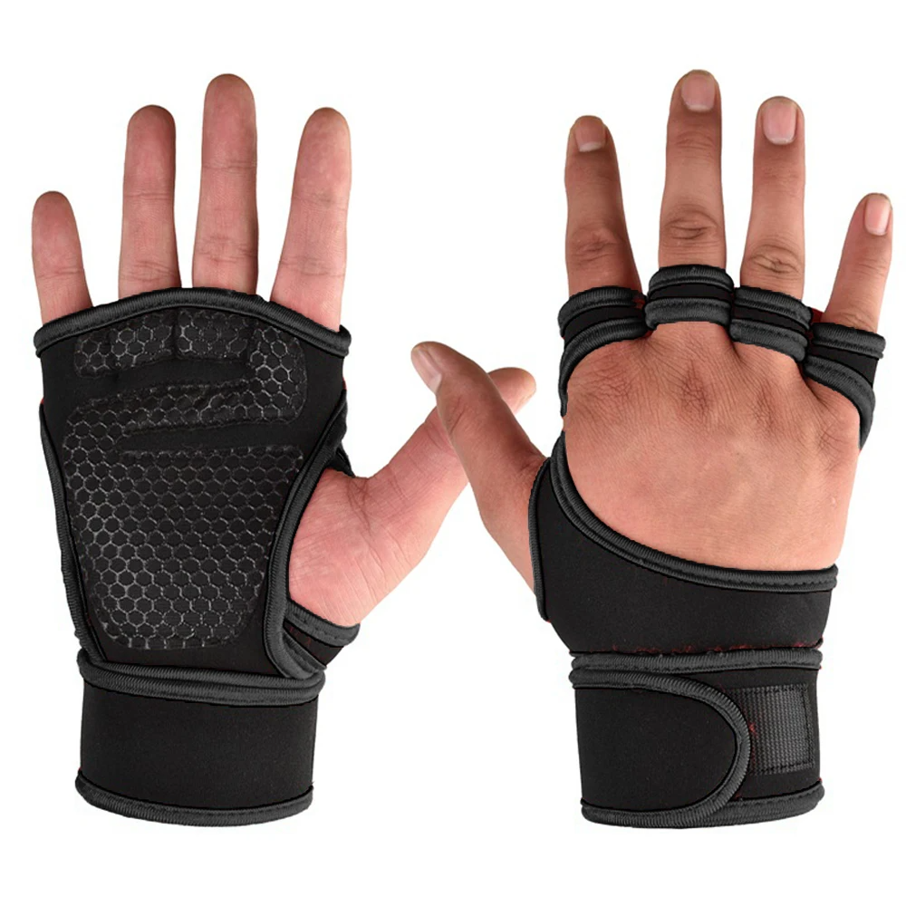 Weightlifting Protective Hand Gloves Full Palm Protection Non-slip For Cycling Pull-ups Dumbbell Bench Fitness