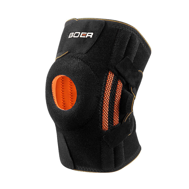 BOER Outdoor Sports Knee Pads High Elasticity Anti-slip Knee Protetive Gear for Mountaineering Rock Climbing Cycling Basketball