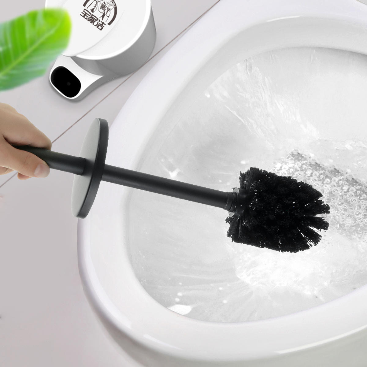 Toilet Cleaning Brushes Wall-mounted Stainless Steel Handle Toilet Bathroom Easy install