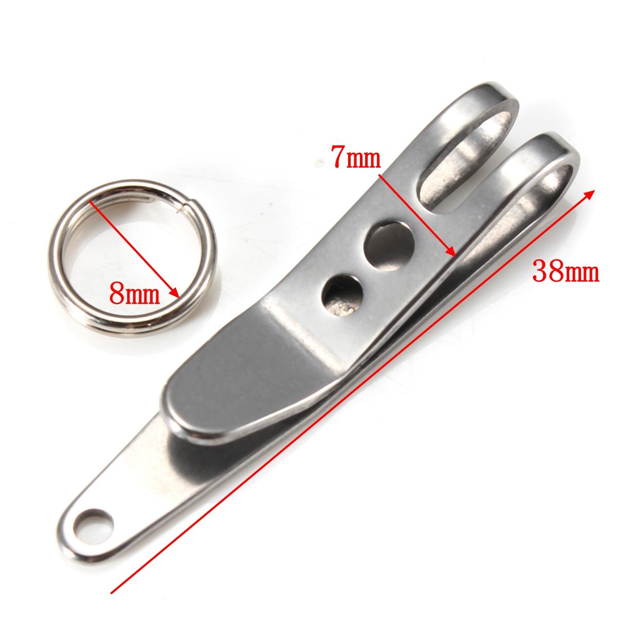 Xtools EDC Mini Clip Flashlight Clip Money Cash Holder Key Chain Clip With Ring C