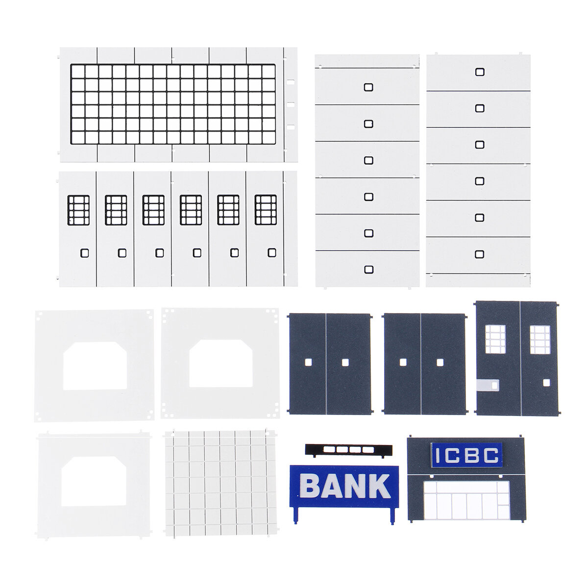 1/150 Outland Modern Building Model Bank N Scale for GUNDAM Gifts COD