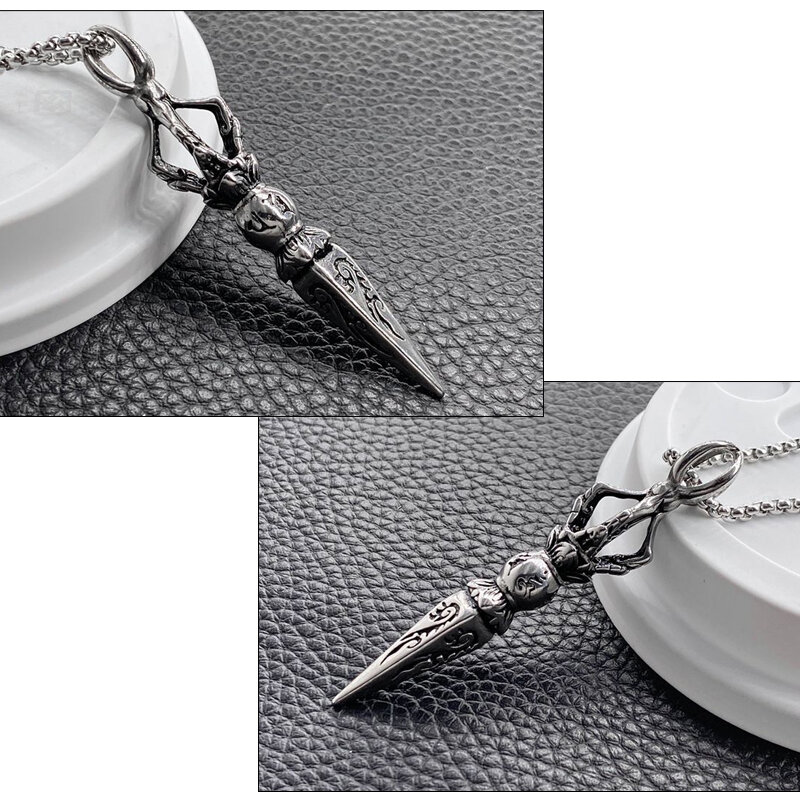 EDC Self defensee Gear TitanIium Steel Necklace Knife Beads Pendant Paracord Outdoor DIY Decorations Outdoor Personal Safety Too