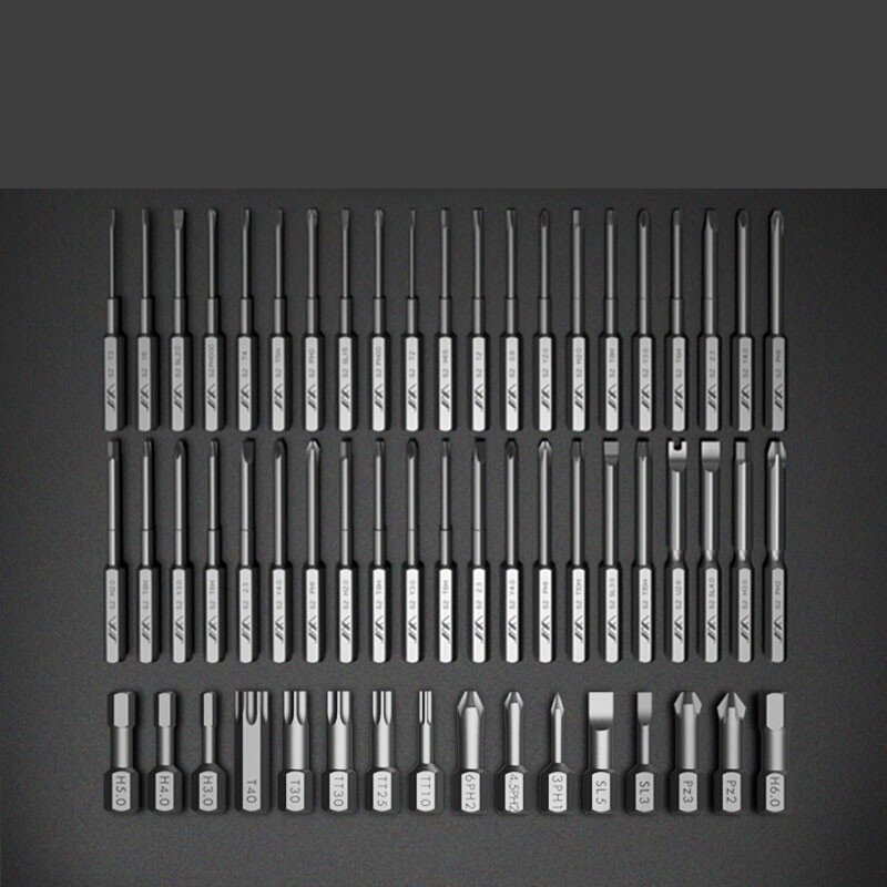 JIMI GNT-72 S2 Magnetic Precision Screwdrivers Set Dual Layer Press Multi-purposed Household Screw Driver DIY Tool With 58Pcs Bi