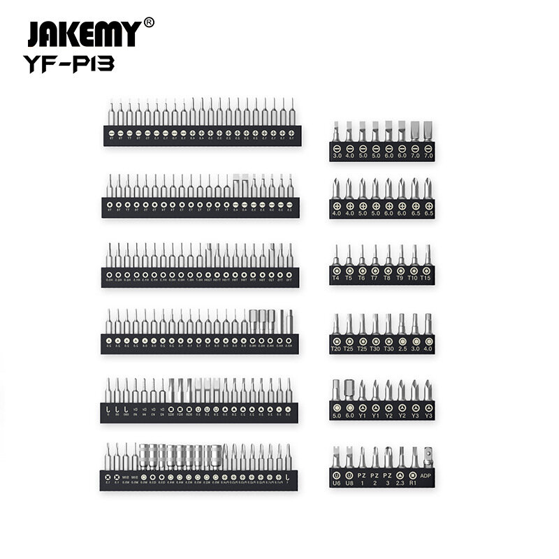 201 in 1 JAKEMY YF-P13 Precision Magnetic Screwdriver Set Brush Pry Tool For Computer PC Mobile Phone DIY Repair Kit