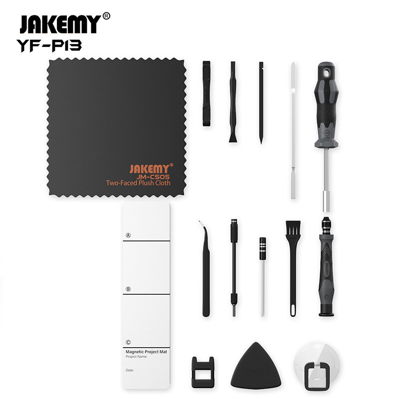 201 in 1 JAKEMY YF-P13 Precision Magnetic Screwdriver Set Brush Pry Tool For Computer PC Mobile Phone DIY Repair Kit