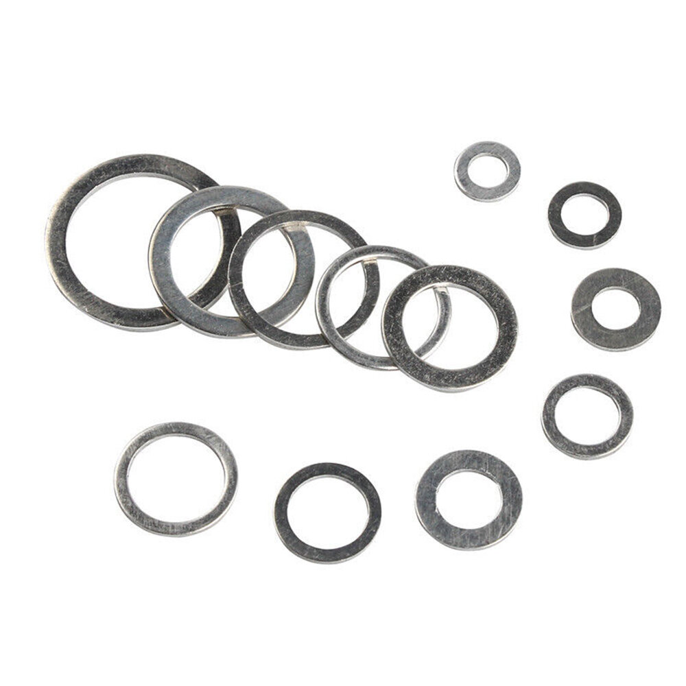 280/Pcs Aluminum Flat Washer Gasket Set M5/6/8/10/12/14/16/20 Flat Ring COD